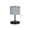 Lampa stołowa HILDE LN1 BL GRAY Emibig 1050/LN1 czarny/chrom