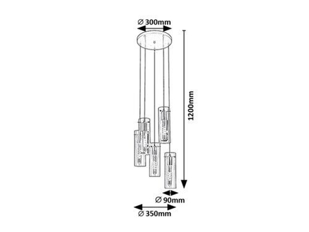 Lampa wisząca Rabalux Acantha 5260 czarny