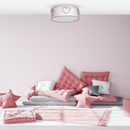 Milagro Lampa sufitowa HEART 2xE27 MLP8279 BIAŁY / RÓŻOWY