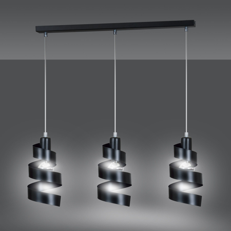 Lampa wisząca SAGA 3 BLACK Emibig 352/3 czarny