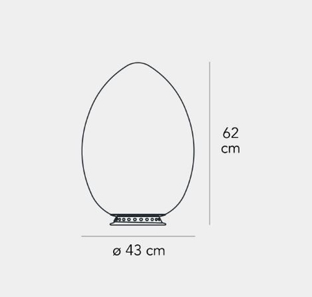 Lampa stołowa Fontana Arte F264610100BINE Uovo