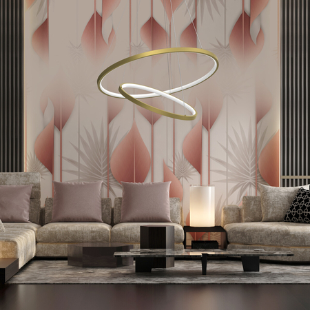 Milagro Lampa wisząca HOOP GOLD 51W LED ML1546 ZŁOTY