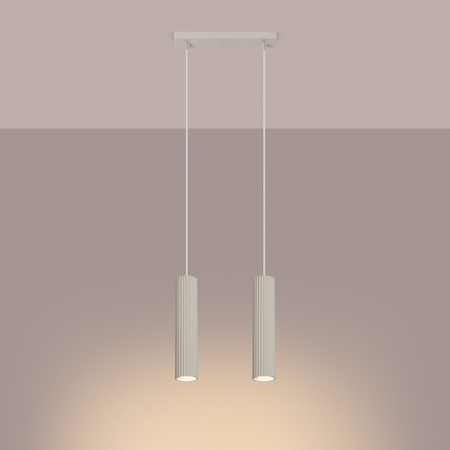Sollux Lighting Lampa wisząca KARBON 2 beżowy SL.1593