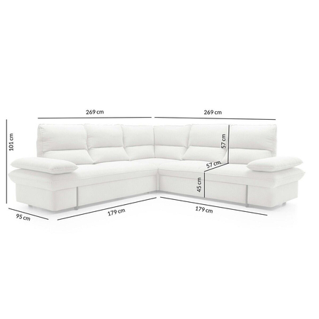 Narożnik SOFIA z funkcją spania - II grupa tkanin