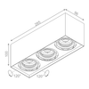 Lampa natynkowa AQForm Squares 50 x 3 230V Surface Biały Struktura