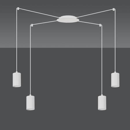 Lampa wisząca TRAKER 4 WH/WHITE Emibig 525/4 biały
