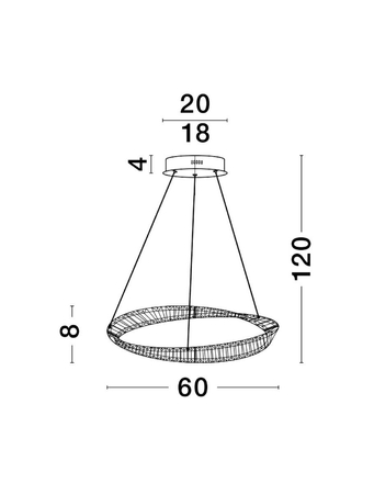 Lampa wisząca Luces Exclusivas BAUTA złoty LE42912