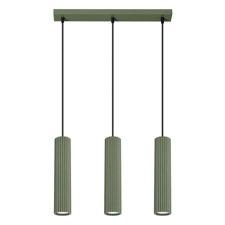 Sollux Lighting Lampa wisząca KARBON 3L zielona oliwka SL.1613