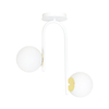 Lampa sufitowa RAGNAR 2 WHITE GOLD Emibig 1033/2 biały/złoty
