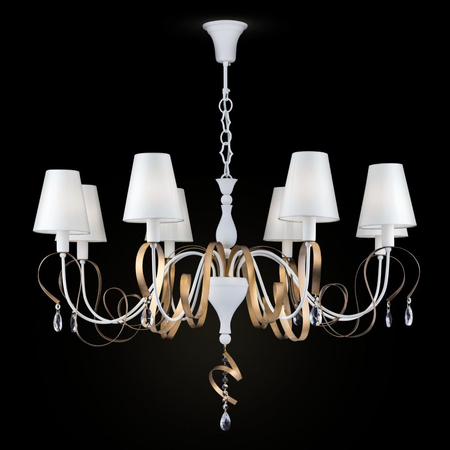 Żyrandol Maytoni ARM010-08-W Intreccio - Biały z dodatkiem złota