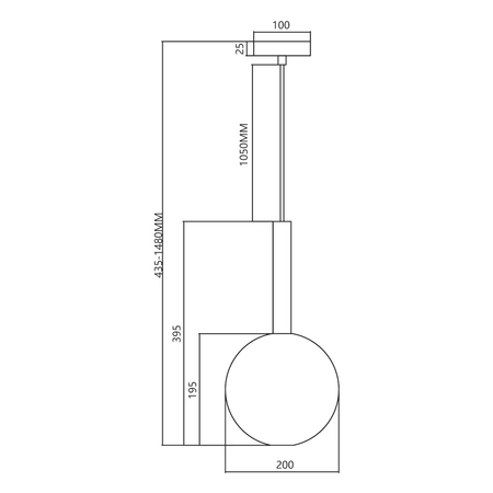 Milagro Lampa wisząca NIKO BLACK 1xG9 fi 200 ML0329 CZARNY