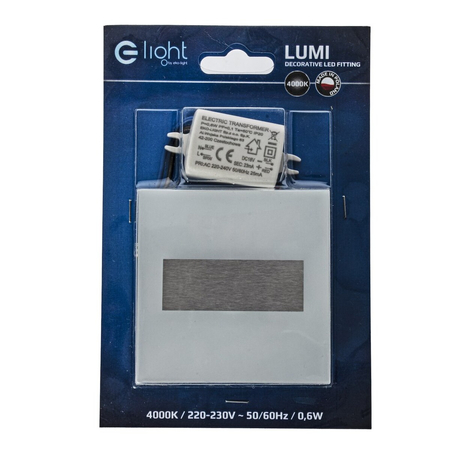 Eko-Light Oprawa schodowa LUMI Barwa Neutralna 4000K EKS6158 BIAŁY / SREBRNY