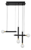 Lampa wisząca Luces Exclusivas UNION LE41811 czarny/mosiądz