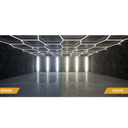 Modułowy system oświetleniowy autogamma HEXAGON LED 243 x 483 cm 6000K aluminium