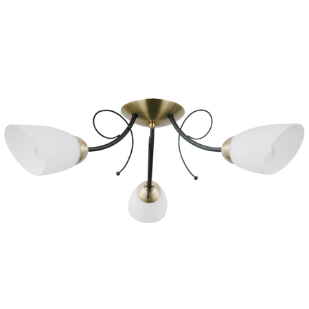 Lampa sufitowa Italux PND-6706-3 Czarny, brąz antyczny