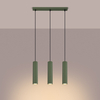 Sollux Lighting Lampa wisząca KARBON 3L zielona oliwka SL.1613
