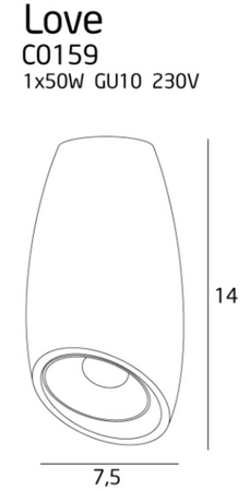 Lampa sufitowa Maxlight LOVE C0159 czarny