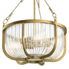 Lampa wisząca / Półplafon Roux - 3 źródła światła - Naturalny mosiądz Quintiesse QN-ROUX3-NBR