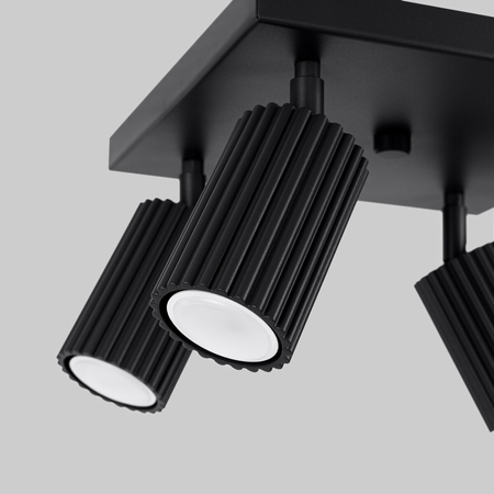 Sollux Lighting Plafon KARBON 4 czarny SL.1583
