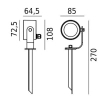 MOSS 6165 BLACK LED 4,2W 3000K TRIAC