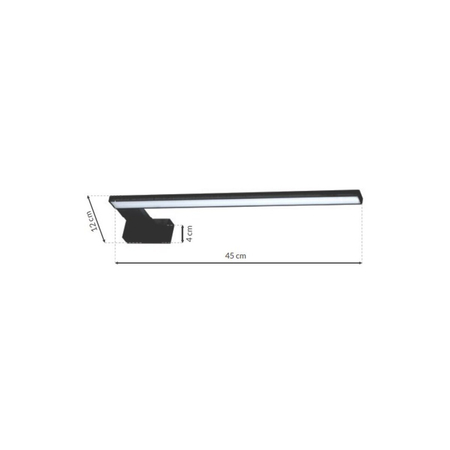 Milagro Kinkiet SHINE BLACK 45cm 11W LED ML4381 CZARNY