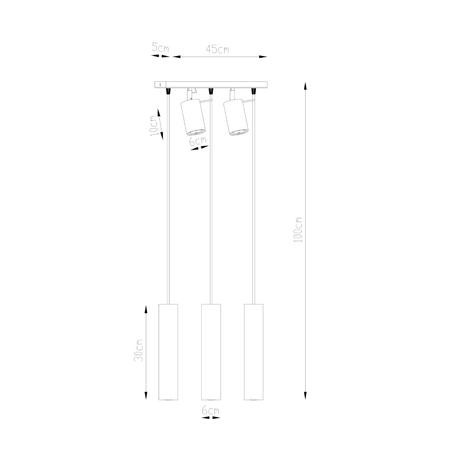 Sollux Lighting Lampa wisząca SAVAR 1 czarna SL.1132