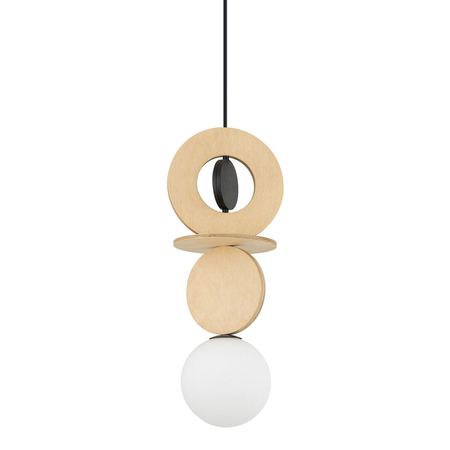 Lampa wisząca Nowodvorski DROPS WOOD A 11173 Naturalne drewno Biały