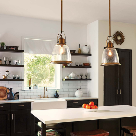Lampa wisząca Elstead Lighting Hobson mosiądz FE-HOBSON-P-M-AB