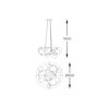 Lampa wisząca Zuma Line MD4922-8-EBGN NISYRO LAMPA WISZĄCA