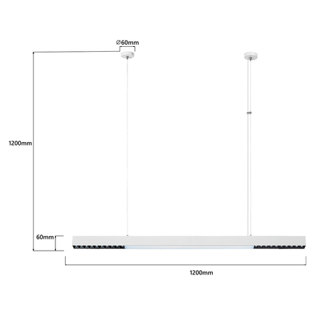 Light Prestige Lampa wisząca Cali L biała Tuya LED CCT LP-1301/1P L WH Smart