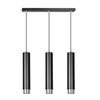 Lampa wisząca KIBO 3 BL/CHROME Emibig 643/3 czarny/chrom