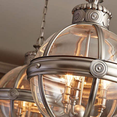 Żyrandol Elstead Lighting Adams srebrny FE-ADAMS-3P-ANL