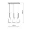 Lampa wisząca Solin wisząca 3xE27 szara LP-181/3L GR