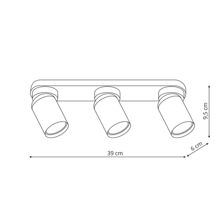 Light Prestige Pointa 3 spot biały 3xGU10 LP-6398/3WS WH