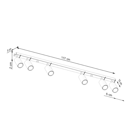 Sollux Lighting Plafon RING 6L beżowy SL.1499