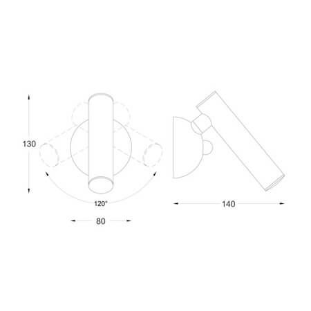 Lampa ścienna LED (kinkiet) Zuma Line Loya Wall W0461-01A-F4F4