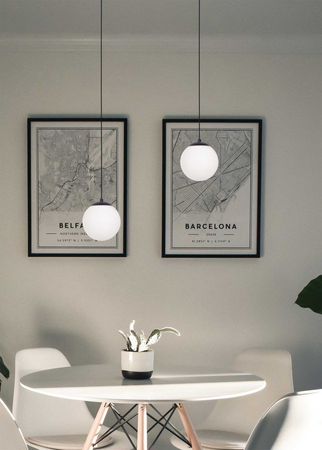 Lampa wisząca SAVOY Kaja K-4921 biały/czarny