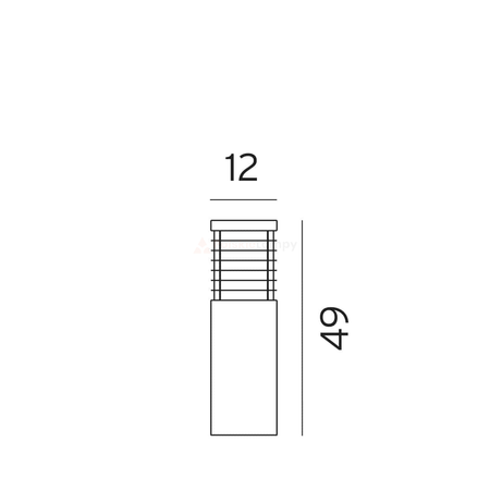 HALMSTAD 295 GRAPHITE LED E27 LED 9W 49CM