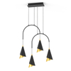 Lampa wisząca Italux Raalto PND-433128-3 Czarny, złoty