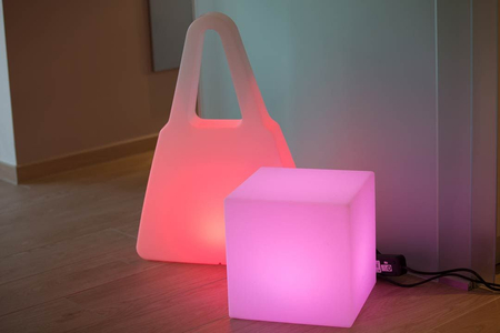 Kostka LED Lampa zewnętrzna ogrodowa 2700K RGB 43cm 32444L biały