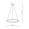 Milagro Lampa wisząca HOOP BLACK 27W LED ML1541 CZARNY