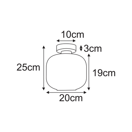 Lampa sufitowa Kaja SPARTA K-5642 biały, czarny