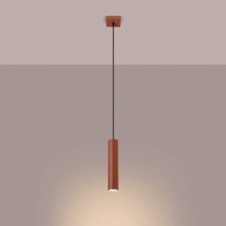 Sollux Lighting Lampa wisząca LAGOS 1 ochra czerwona SL.1489