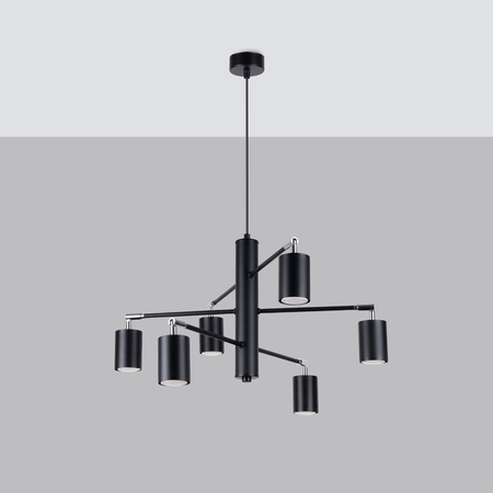 Sollux Lighting Żyrandol LEMMI 6 czarny SL.1207