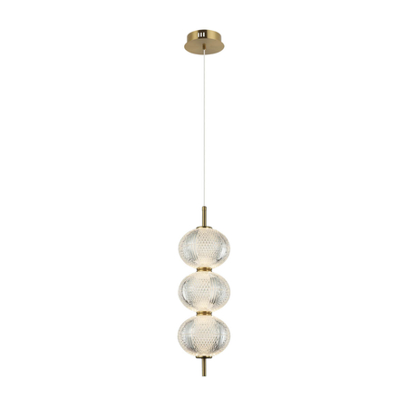 Lampa wisząca Italux Lazie PND-29038-3-GD Mosiężny, przezroczysty