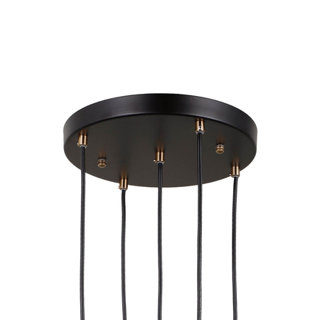 Lampa wisząca Italux Torno PND-40813-5R-BK-HBR Czarny mat, złoty