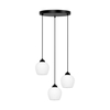 Lampa wisząca Kaja ABRO K-5601 czarny, biały