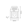 Eko-Light Kinkiet Solarny Filo 3000K EKO0726 CZARNY