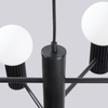 Sollux Lighting Żyrandol HALO 6 czarny SL.1830