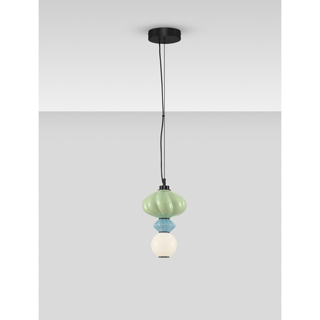 Lampa wisząca Luces Exclusivas CASURNO LE45220 zielony, niebieski